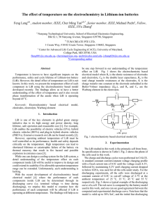 The effect of temperature on the electrochemistry in Lithium