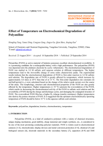 Effect of Temperature on Electrochemical Degradation of Polyaniline