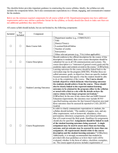 Syllabus Checklist - University at Buffalo