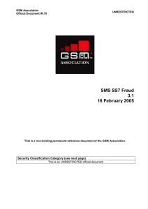 SMS SS7 Fraud 3.1 16 February 2005
