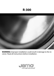 WARNING: Improper installation could result in damage to the re