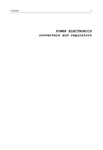 POWER ELECTRONICS converters and regulators