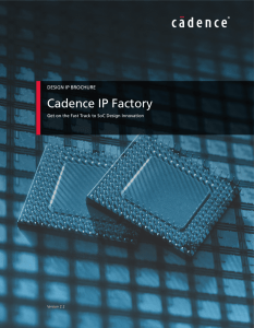 Cadence IP Factory Brochure