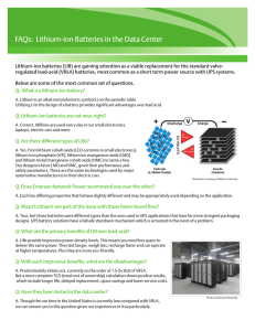 FAQs: Lithium-ion Batteries in the Data Center