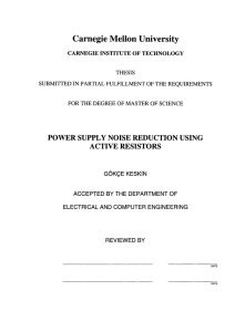 Power Supply Noise Reduction Using Active Resistors