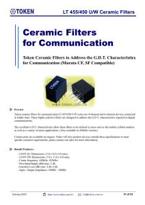 Ceramic Filters for Communication