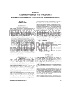 Appendix J - Existing Buildings And Structures