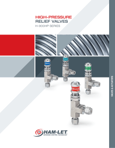 high-pressure relief valves - Ham-Let