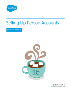 Setting Up Person Accounts