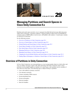 Managing Partitions and Search Spaces in Cisco Unity Connection 9.x