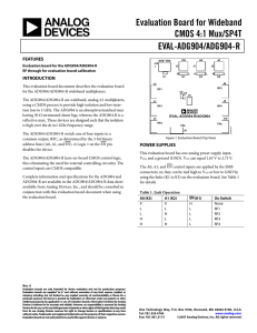 EVAL-ADG904/ADG904-R Evaluation Board for Wideband CMOS 4