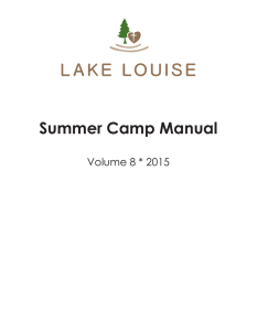 Summer Camp Manual - Lake Louise Christian Community