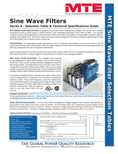 Sine Wave Filters