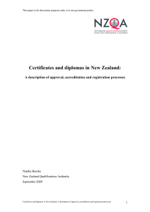 Certificates and diplomas in New Zealand