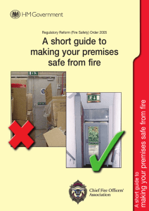 A short guide to making your premises safe from fire