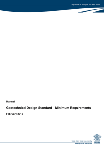 Geotechnical design standard - minimum requirements