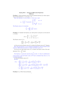 Spring 2014 – Advanced Differential Equations Midterm Problem 1