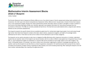 Math Interim Assessment Blocks Blueprint