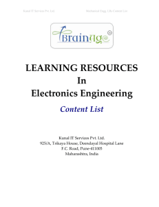 LEARNING RESOURCES In Electronics Engineering