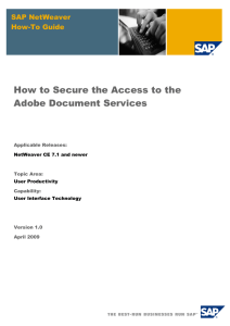 How to Secure the Access to the Adobe Document Services
