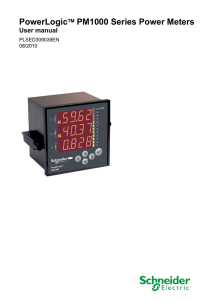 PowerLogic PM1000 Series Power Meters - Schneider