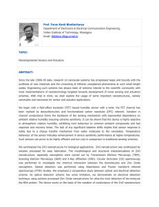 Prof. Tarun Kanti Bhattacharya Department of Electronics