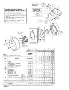 Information required when ordering replacement parts for Series