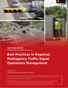 Best Practices In Regional, Multiagency Traffic Signal Operations