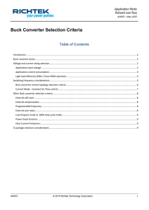 Buck Converter Selection Criteria