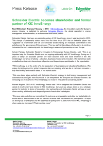 1 February 2016 | Schneider Electric becomes