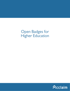 Open Badges for Higher Education