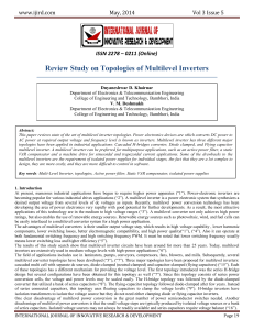 Review Study on Topologies of Multilevel Inverters