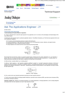 Analog Devices: Analog Dialogue: Ask The Applications Engineer