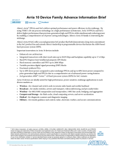Arria 10 Device Family Advance Information Brief