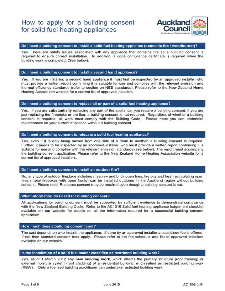 AC1808 How To Apply For A Building Consent For