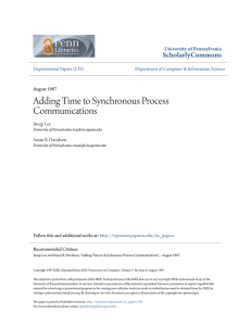 Adding Time to Synchronous Process Communications
