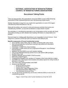 NATIONAL ASSOCIATION OF MANUFACTURERS COUNCIL OF