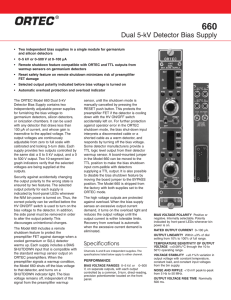 660 Dual 5-kV Detector Bias Supply