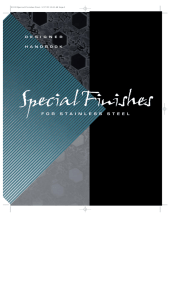 Special Finishes for Stainless Steel