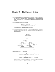 Chapter 5 – The Memory System