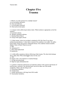 Chapter Five Trauma - Medical Education Online