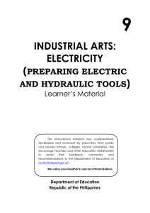 PREPARING ELECTRIC AND HYDRAULIC TOOLS