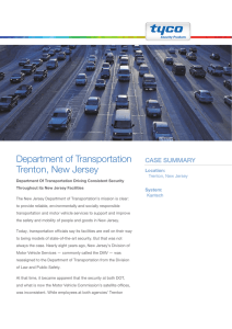 Department of Transportation Trenton, New Jersey