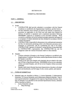 SECTION 01330 SUBMITTAL PROCEDURES PART 1