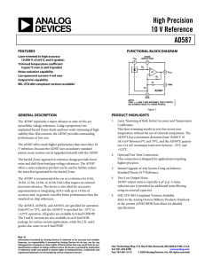 AD587 High Precision 10 V Reference Data Sheet (REV. G)