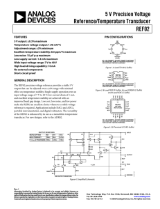 REF02 5 V Precision Voltage Reference/Temperature Transducer