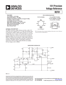 REF01 10 V Precision Voltage Reference Data Sheet (REV. D)