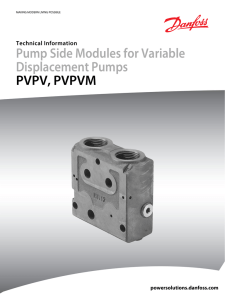 PVPV/PVPVM Pump Side Modules for Systems with
