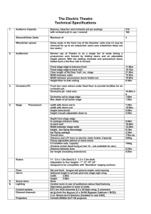 The Electric Theatre Technical Specifications
