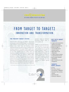 TARGET2 - from TARGET to TARGET2 innovation and